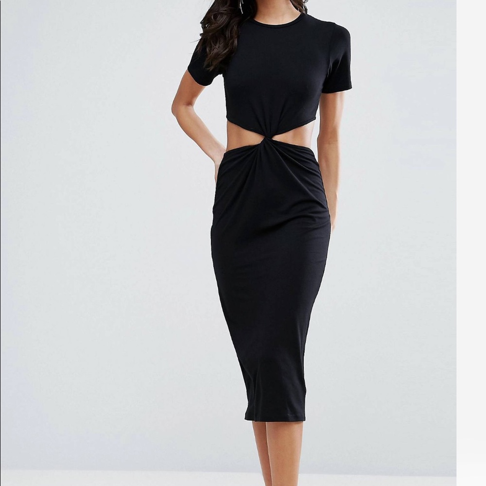 BRAND NEW WITH TAGS ASOS TWISTED FRONT CUT OUT DRESS SIZE 6